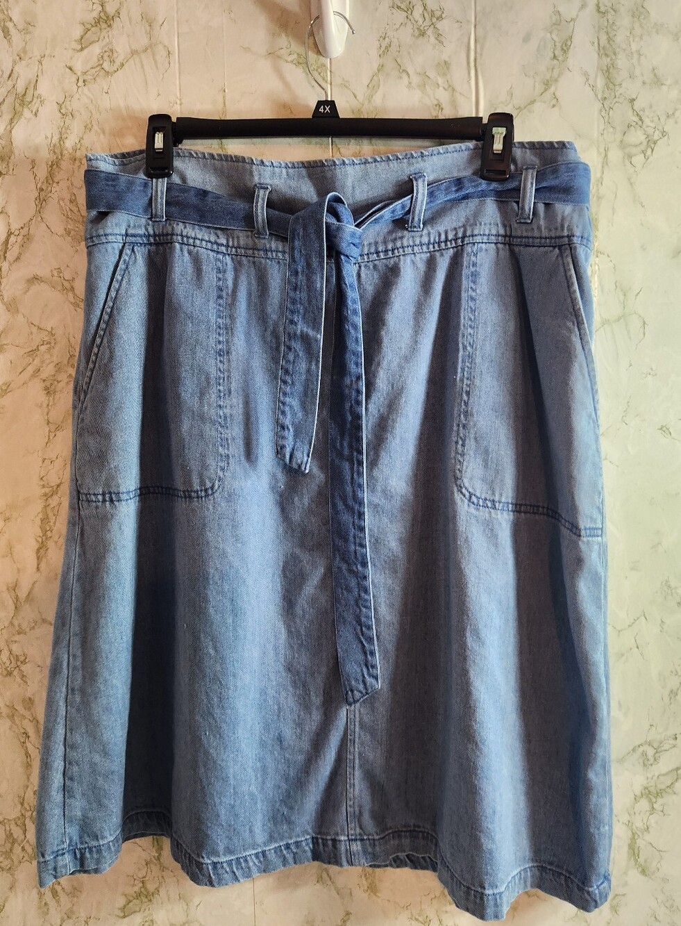 WHO WHAT WEAR Denim Skirt